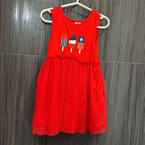 Great condition 4th of JULY Red Sleeveless Dress with Popsicle Design